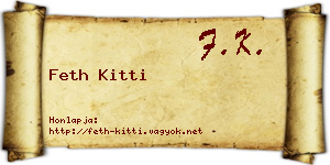 Feth Kitti névjegykártya